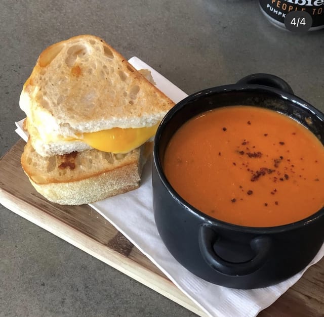 Grilled cheese & tomato soup.